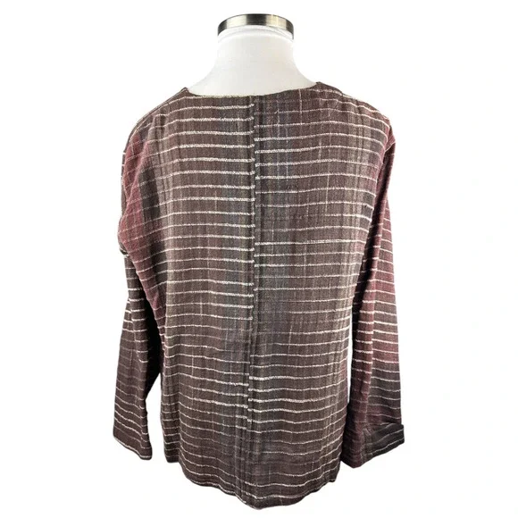 Yasuko Kurisaka Art to Wear Lagenlook Handwoven Brown Button Jacket Cardigan O/S - Picture 11 of 16